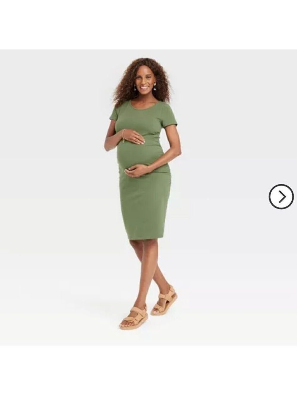 Ingrid+Isabel Women Short Sleeve Essential T-Shirt Maternity Dress NWT Size XS - Picture 2 of 9